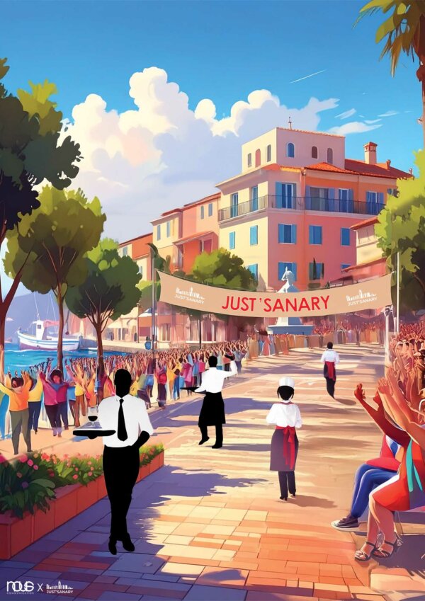 Affiche Course de garçons café 2025